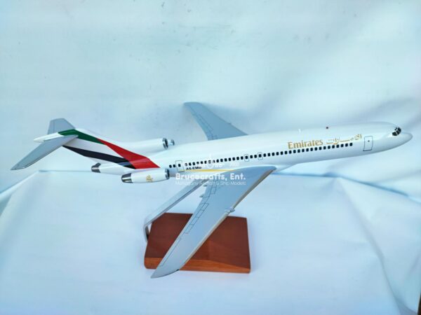 Model of B727-200 Emirates Airlines with detailed craftsmanship.